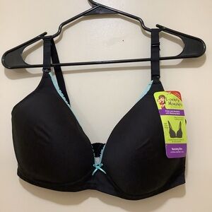 Loving Moments by Leading Lady Women's Molded Wirefree Bra Black 38D